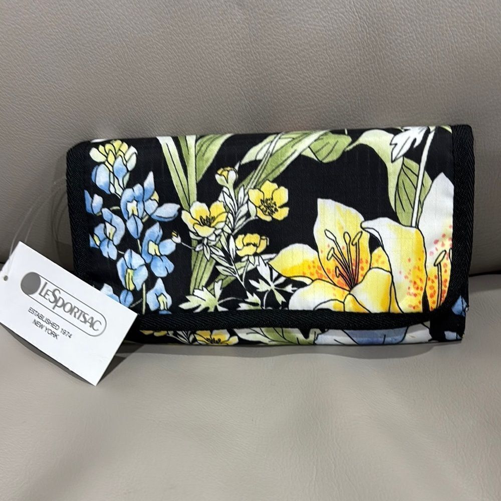 LeSportsac Floral Black Pouch - Picture 2 of 3